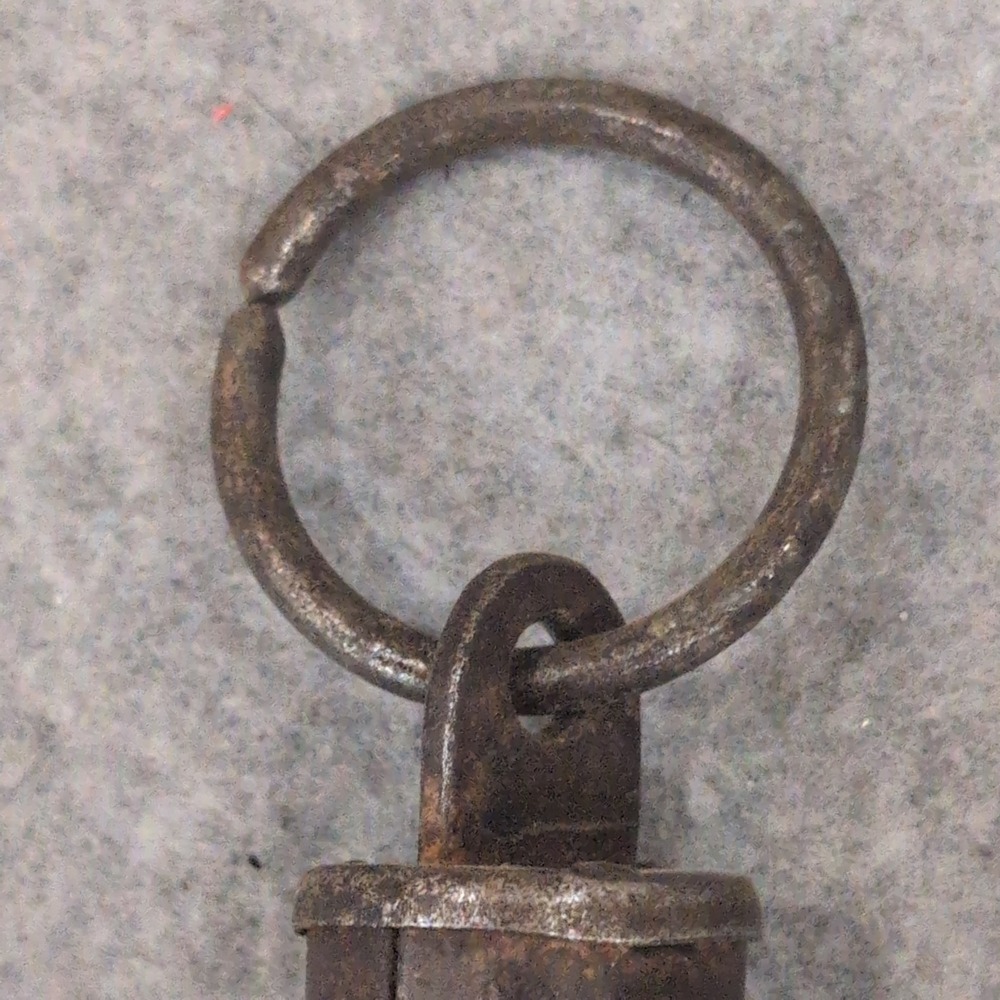 Antique Brass & Iron Hanging Spring Scale‎ w/ Hook Ring – c.1890s Farm Tool - Picture 3 of 5